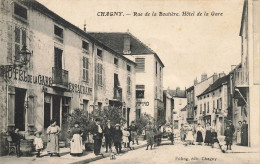 Chagny * La Rue De La Boulière * Hôtel Restaurant De La Gare * Villageois - Chagny