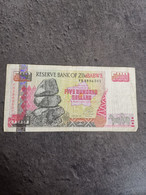 BILLET CIRCULE 500 DOLLARS ZIMBABWE 2001 / NOTE BANKNOTE - Simbabwe