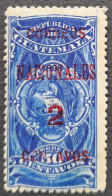Guatemala 1898 Timbre Fiscal Revenue Stamp Armoiries Arms Surchargé Overprinted Yvert 98 * MH - Timbres