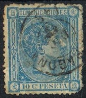 Sello 10 Cts Alfonso XII 1875, Fechador TARRAGONA, Num 184 º - Usados