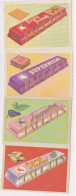 TRADE CARDS, CHOCOLATE, JACQUES, CHOCOLATE BARS, 4X - Jacques