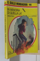 I116935 Classici Giallo Mondadori 1483 - M Davis - In Memoria Di Quella La 1977 - Politieromans En Thrillers