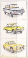 TRADE CARDS, CHOCOLATE, JACQUES, CARS OF 1962, 3X - Jacques