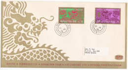 HONG KONG - FDC -  BUSTA  PRIMO GIORNO  - 1976 - FDC