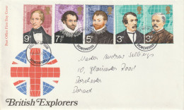 Great Britain   .   1973   .   "British Explorers"   .   First Day Cover - 5 Stamps - 1971-1980 Decimal Issues