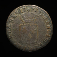 France, Louis XV, 1 Sol, 1771, D - Lyon, Cuivre (Copper), TB (F), KM#545, G.280 - 1715-1774 Luis XV El Bien Amado
