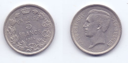 Belgium 5 Francs 1934 (legend In French) Pos. B - 5 Francs & 1 Belga