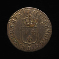 France, Louis XV, 1/2 Sol, 1771, D - Lyon, Cuivre (Copper), TB+ (VF), G.275 - 1715-1774 Louis  XV The Well-Beloved