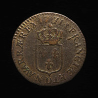 France, Louis XV, 1/2 Sol, 1771, D - Lyon, Cuivre (Copper), TB+ (VF), G.275 - 1715-1774 Louis XV Le Bien-Aimé