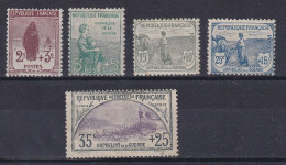 France N°148/152 - Neuf Sans Gomme- TB - Unused Stamps