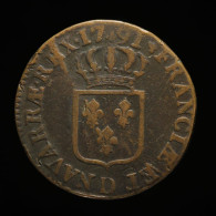 France, Louis XVI, 1 Sol, 1791, D - Lyon, Cuivre (Copper), TTB (EF), KM#578.5, G.350 - 1774-1791 Lodewijjk XVI