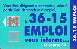 F710  12/1996 - 36.15 EMPLOI - 50 SC7 - (verso : N° Deux Lignes - 2 ème Ligne  N° C+8 Chiffres) - 1996