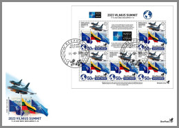 LITAUEN-BEEPOST 2023 FDC Vilnius Summit NATO OTAN World M/S – PRIVATE OPERATOR – DHQ2346 - NATO