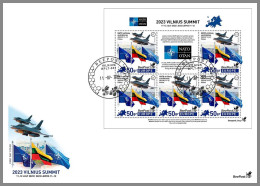 LITAUEN-BEEPOST 2023 FDC Vilnius Summit NATO OTAN Europe M/S – PRIVATE OPERATOR – DHQ2346 - NAVO