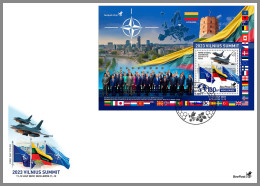 LITAUEN-BEEPOST 2023 FDC Vilnius Summit NATO OTAN World S/S – PRIVATE OPERATOR – DHQ2346 - OTAN