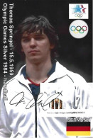 GERMANY - ORIG.AUTOGRAPH - THOMAS SPRINGEL - OLYMPIC SILVER MEDAL - HANDBALL - 1984 LOS ANGELES - Sportifs