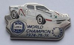 Pin' S  Sport  Automobile  Rallye ?  LANCIA  Blanche  N° 10  WORLD  CHAMPION  1974 - 75 - 76 - Rallye