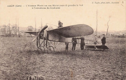 Auch Aviateur Morin Sur Son Bleriot Avant De Prendre Le Vol A L'aerodrome Du Couloume - Auch