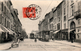 Nancy Rue Des Quatre-Eglises ... Terminus Des Tramway Meurthe-et-Moselle N°195 Dos Vert Cpa Voyagée En 1919 TB.Etat - Nancy
