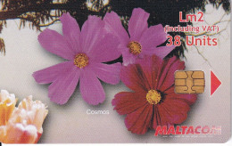 Nº309  TARJETA DE MALTA DE UNAS FLORES (FLOR-FLOWER) PUZZLE - Malta