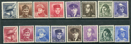 CZECHOSLOVAKIA 1945 Military Heroes  MNH / **.  Michel 439-54 - Ungebraucht