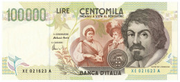 100000 LIRE CARAVAGGIO II TIPO SERIE SOSTITUTIVA XE 25/07/2001 FDS - Otros & Sin Clasificación