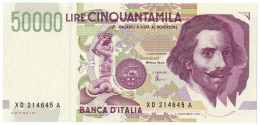 50000 LIRE GIAN LORENZO BERNINI II TIPO SERIE SOSTITUTIVA XD 30/09/1999 FDS - Altri & Non Classificati