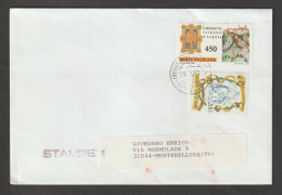 VATICANO:  1990  LETTERA  STAMPE  IN  TARIFFA  CON:  675 + 694 - Cartas & Documentos