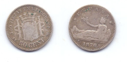 Spain 50 Centimos 1870 - First Minting