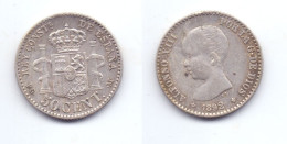Spain 50 Centimos 1892 (92) - First Minting