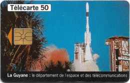 France - 0627 - La Guyane Ariane Espace, Gem1A Symm. Black, 02.1996, 50Units, 100.000ex, Used - 1996