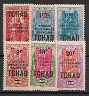 TCHAD - 1926-27 - N°Yv. 47 à 52 - Série Complète - Neuf Luxe ** / MNH / Postfrisch - Nuovi