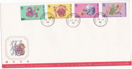 HONG KONG - FDC -  BUSTA  PRIMO GIORNO  - 1992 - FDC