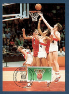Berlin / West  1985  Mi.Nr. 732 , Basketball - Für Den Sport - Hagenbach Maximum Card - Erstausgabe Berlin 21.2.1985 - Cartoline Maximum