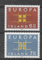 Islandia 1963.  Europa Mi 373-74  (**) - 1963