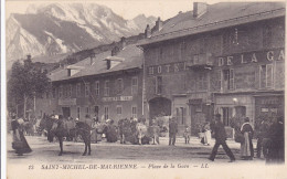 Cpa - 73 - St Michel De Maurienne -animée - Place De La Gare - Edi L.L N°13 - Saint Michel De Maurienne