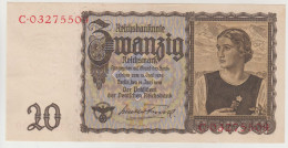 Germany, 20 Reichsmark Pick # 185 Cons. Spl Piccola Piega Al Centro Altrimenti Fds - 20 Reichsmark