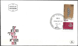 Israel 1971 FDC Memorial Day Military [ILT1727] - FDC