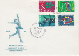 SWITZERLAND 1966 FDC With Figure Skating - Pattinaggio Artistico