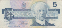 Canada - Billet De 5 Dollars - Wilfried Laurier - 1986 - P95a - Canada