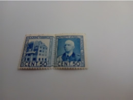 MARCA DA BOLLO CONTRATTI VERBALI LOCAZIONE FABBRICATI CENTESIMI 50- PRIMA E SECONDA PARTE UNITI- NUOVA NON LINGUELLATI- - Revenue Stamps