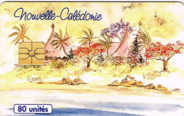 Nouvelle Caledonie Caledonia TELECARTE PHONECARD NC 22 CASE ET LAGON PEINTURE GOETZ BE - Nueva Caledonia