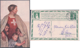 Carte Fête Nationale 1917, Cachet 1.8.1917 (433) - Brieven En Documenten