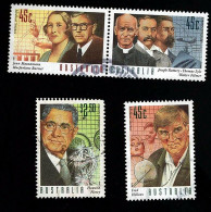 1995 Medical Scientists Michel AU 1501 - 1504 Stamp Number AU 1461C - D Yvert Et Tellier AU 1462 - 1465 Used - Used Stamps