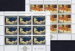 Typ I CEPT 1975 Jugoslawien 1598/9 Kleinbogen ** 10€ Gemälde Europa Grazie Hoja M/s Art Bloc Ss Sheetlets Bf YUGOSLAVIJA - 1975