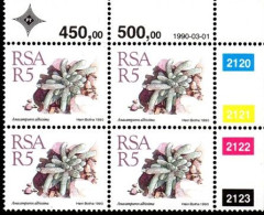 South Africa - 1990 Succulents R5 Control Block (1990.03.01) (**) - Blocks & Sheetlets