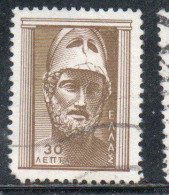 GREECE GRECIA HELLAS 1955 PERICLES 30L USED USATO OBLITERE' - Used Stamps