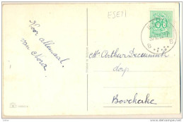 1p523: Fantasiekaartje : N° 857: B  ESEN B  30.12-52 > Bovenkerke - 1951-1975 Heraldischer Löwe (Lion Héraldique)