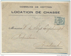 4v999: N°343-tab- B: BRUXELLES 01: / Commune De HOTTION LOCATION DE CHASSE > W De Sélys Longchamps... - Roller Precancels 1900-09