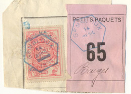 Be291: GFMBLOUX (²Bb) Blauw Met Gebroken E ( F Ipv E)  SP 11 Op Fragment Spoorwegdocument +  " étiquette " - Documents & Fragments